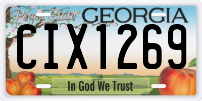 GA license plate CIX1269