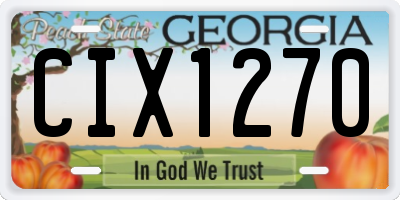 GA license plate CIX1270