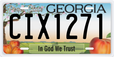 GA license plate CIX1271