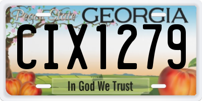 GA license plate CIX1279