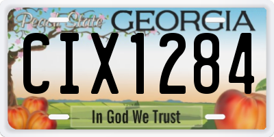 GA license plate CIX1284