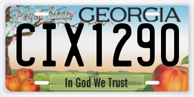 GA license plate CIX1290