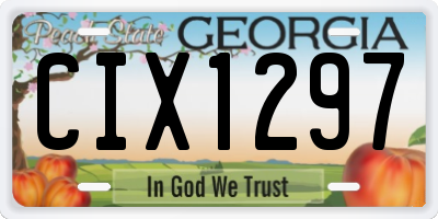 GA license plate CIX1297