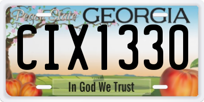 GA license plate CIX1330