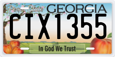 GA license plate CIX1355