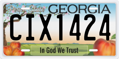 GA license plate CIX1424