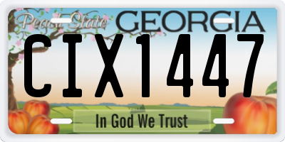 GA license plate CIX1447