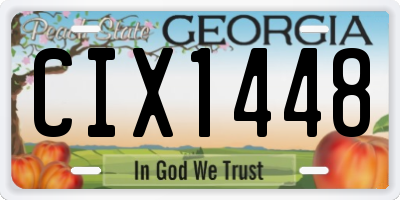 GA license plate CIX1448