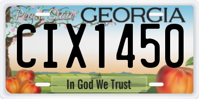 GA license plate CIX1450