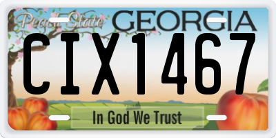 GA license plate CIX1467