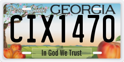 GA license plate CIX1470