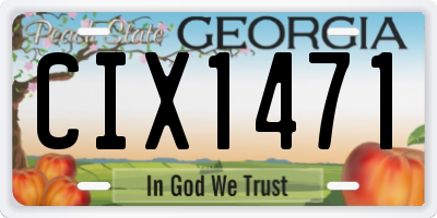 GA license plate CIX1471