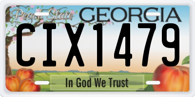 GA license plate CIX1479