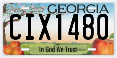 GA license plate CIX1480