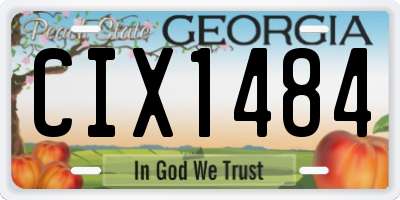 GA license plate CIX1484