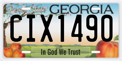 GA license plate CIX1490