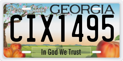 GA license plate CIX1495