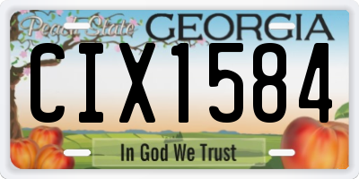 GA license plate CIX1584