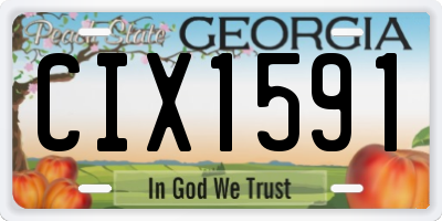 GA license plate CIX1591