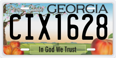 GA license plate CIX1628