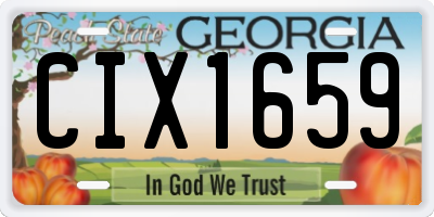 GA license plate CIX1659