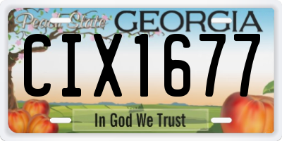 GA license plate CIX1677