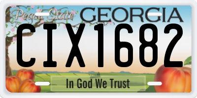 GA license plate CIX1682