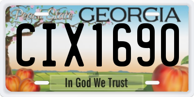 GA license plate CIX1690