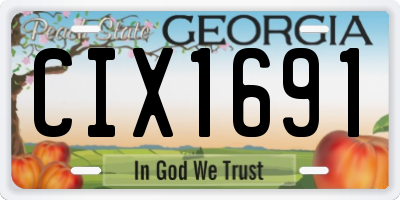 GA license plate CIX1691