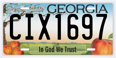 GA license plate CIX1697
