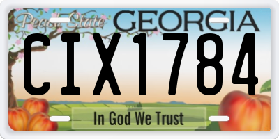 GA license plate CIX1784