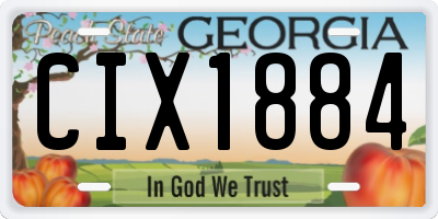 GA license plate CIX1884
