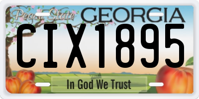 GA license plate CIX1895