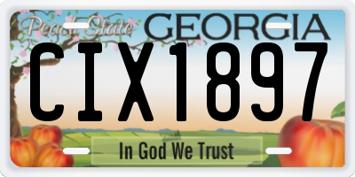 GA license plate CIX1897