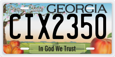 GA license plate CIX2350