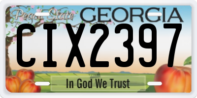 GA license plate CIX2397