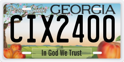 GA license plate CIX2400
