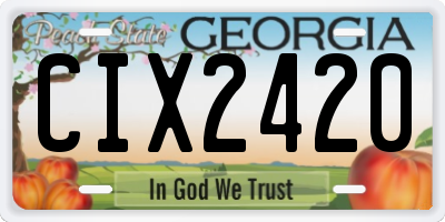 GA license plate CIX2420