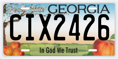 GA license plate CIX2426
