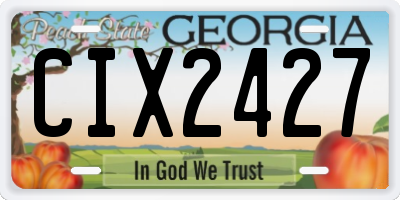 GA license plate CIX2427