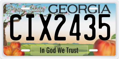 GA license plate CIX2435