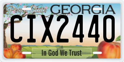 GA license plate CIX2440