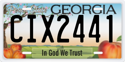 GA license plate CIX2441