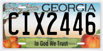 GA license plate CIX2446
