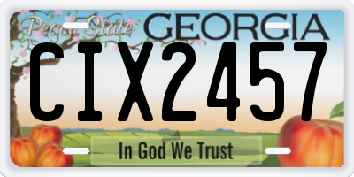 GA license plate CIX2457