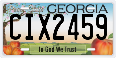GA license plate CIX2459