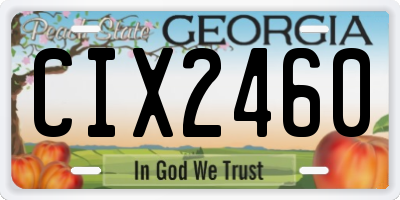 GA license plate CIX2460
