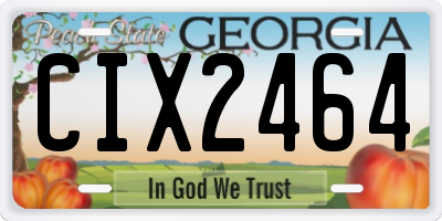GA license plate CIX2464