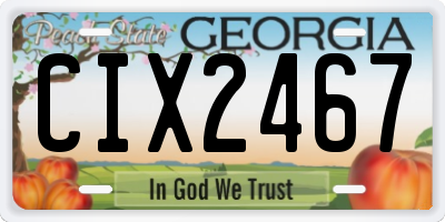 GA license plate CIX2467