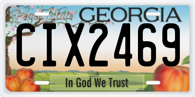 GA license plate CIX2469
